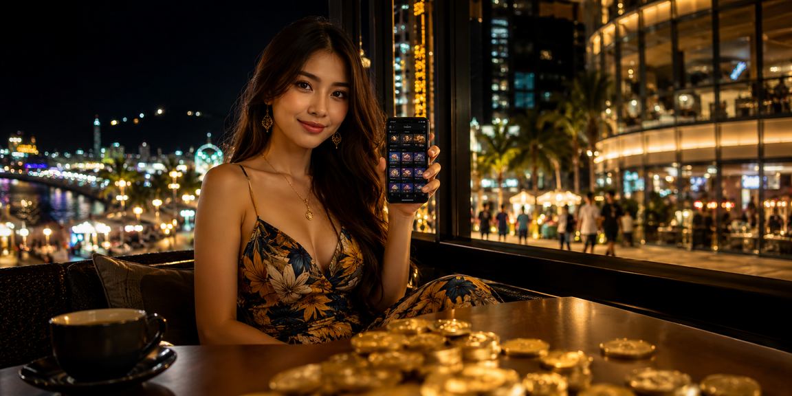 Người dùng Nha Trang xem kèo thể thao trên điện thoại tại quán cà phê
